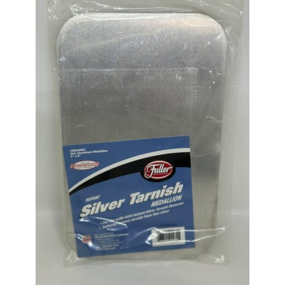 NOS VTG Fuller Instant Silver Tarnish Medallion 5"x8" Aluminum Cleaner Shield - Picture 3 of 4